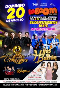  Alta Consigna · Los Hijos de Barrón @ LA BOOM NY | New York | United States