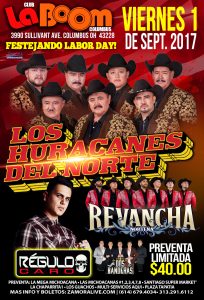 Los Huracanes del Norte · Regulo Caro · Revancha Norteña @ LA BOOM COLUMBUS