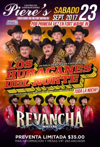 Los Huracanes del Norte @ Centro de convenciones Piere´s | Fort Wayne | Indiana | United States