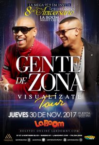 Gente de Zona en el 8vo Aniversario de La Boom @ LA BOOM NY | New York | United States