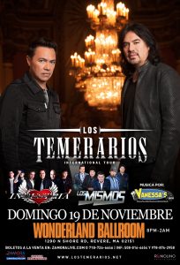 Los Temerarios @ Wonderland Ballroom  | Revere | Massachusetts | United States