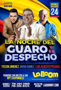 La Noche del Guaro y el Despecho @ LA BOOM NY