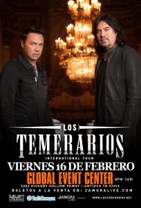 Los temerarios "International Tour" @ Global Event Center