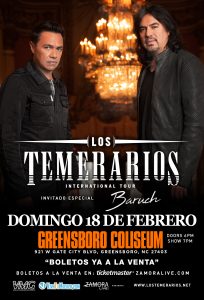 Los temerarios "International Tour" @ Greensboro Coliseum | Greensboro | North Carolina | United States