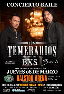 Los Temerarios International Tour ·Entrada General· @ Ralston Arena | Ralston | Nebraska | United States