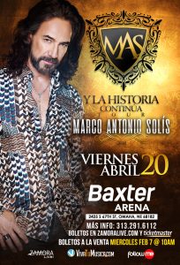 Marco Antonio Solis "Y la historia continua tour 2018" @ Baxter arena | Omaha | Nebraska | United States