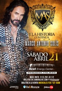 Marco Antonio Solis "Y la historia continua tour 2018" @ Xcel Energy Center | Saint Paul | Minnesota | United States