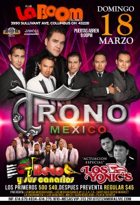 EL TRONO DE MEXICO @ LA BOOM COLUMBUS | Columbus | Ohio | United States