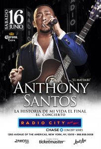 Anthony Santos "La historia de mi vida, el concierto" @ Radio City Music Hall | New York | New York | United States