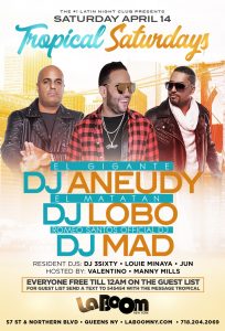 Tropical Saturdays ~ LA BOOM @ LA BOOM NY
