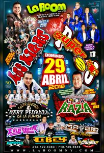 Noche De Cumbia con Los Kiero, Super T, Sonido La Raza @ LA BOOM NY