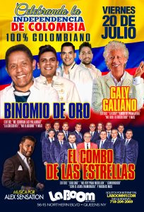 Celebrando la Independencia de Colombia @ LA BOOM NY
