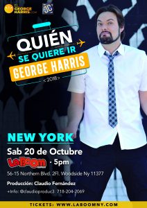 George Harris "Quien se quiere ir" @ LA BOOM NY