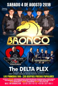 Boletos – Agosto 04 – Bronco – The Delta Plex – Grand Rapids @ DELTA PLEX
