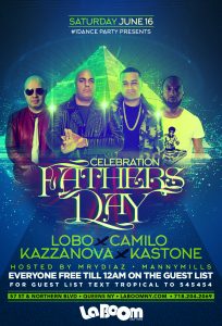 Mega Tropical Saturdays: Fathers Day Celebration @ LA BOOM NY
