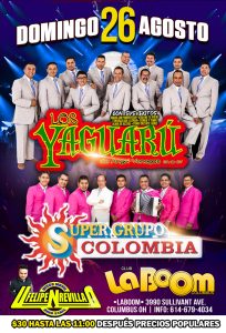 Yaguarú Y Súper Grupo Colombia en La Boom Columbus @ LA BOOM COLUMBUS