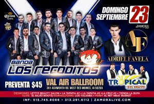 Los Recoditos · Adriel Favela · Tropical Del Bravo @ VAL AIR BALLROOM