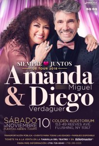 Amanda Miguel y Diego Verdaguer en NY @ Colden Auditorium | New York | United States